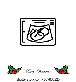 Web line icon. Ultrasonography