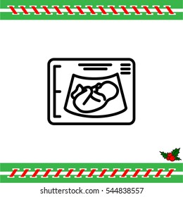 Web line icon. Ultrasonography