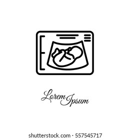 Web line icon. Ultrasonography