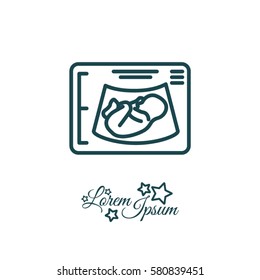 Web line icon. Ultrasonography