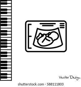 Web line icon. Ultrasonography
