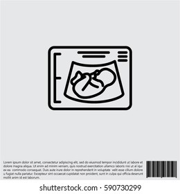 Web line icon. Ultrasonography
