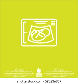 Web line icon. Ultrasonography