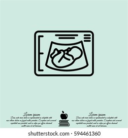 Web line icon. Ultrasonography