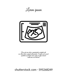 Web line icon. Ultrasonography