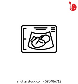 Web line icon. Ultrasonography