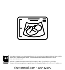 Web line icon. Ultrasonography