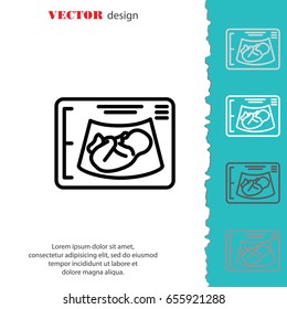 Web line icon. Ultrasonography