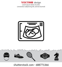 Web line icon. Ultrasonography