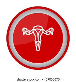 Web line icon. Uterus.