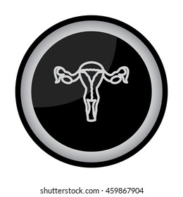 Web line icon. Uterus.