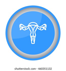Web line icon. Uterus.