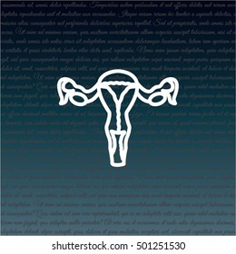 Web line icon. Uterus.