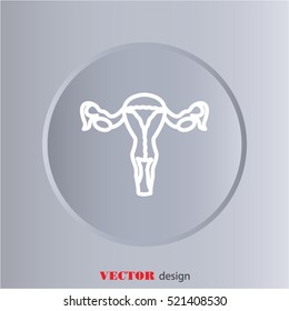 Web line icon. Uterus.