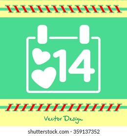 Web line icon. Valentine's Day, calendar