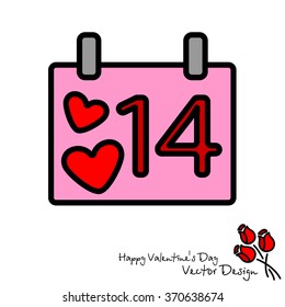 Web line icon. Valentine's Day, calendar