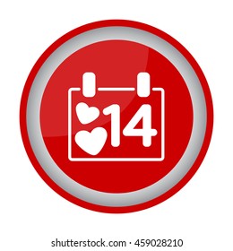 Web line icon. Valentine's Day, calendar