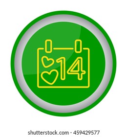 Web line icon. Valentine's Day, calendar