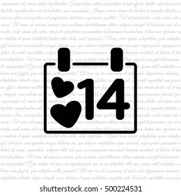 Web line icon. Valentine's Day, calendar