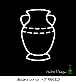 Web line icon. Vase.