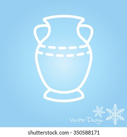 Web line icon. Vase.