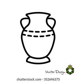 Web line icon. Vase.