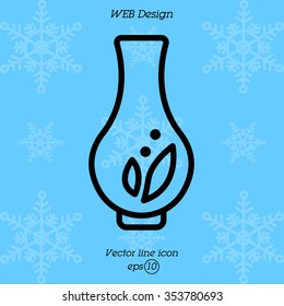 Web line icon. Vase.
