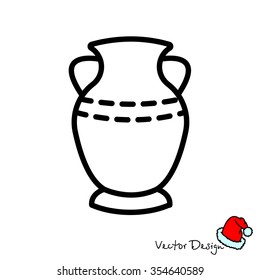 Web line icon. Vase.