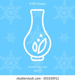 Web line icon. Vase.
