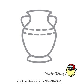 Web line icon. Vase.