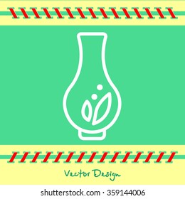 Web line icon. Vase.