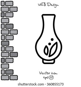 Web line icon. Vase.