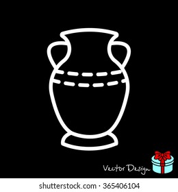 Web line icon. Vase.