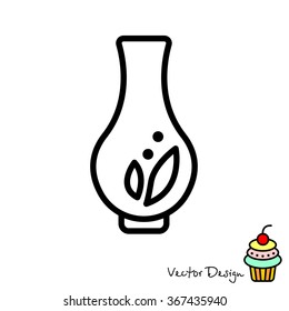 Web line icon. Vase.