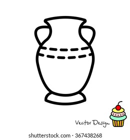Web line icon. Vase.