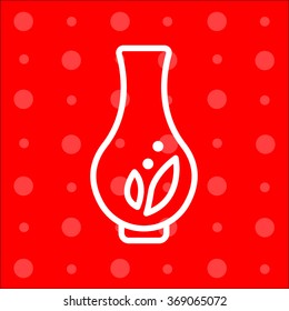 Web line icon. Vase.