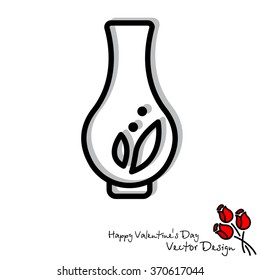 Web line icon. Vase.