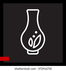 Web line icon. Vase.