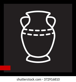 Web line icon. Vase.