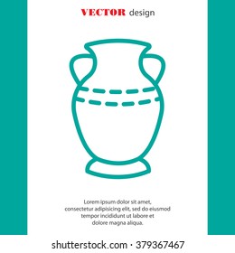 Web line icon. Vase.