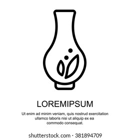 Web line icon. Vase.