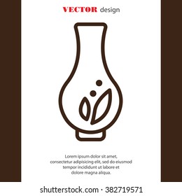 Web line icon. Vase.
