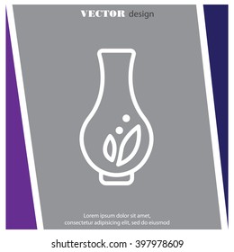 Web line icon. Vase.