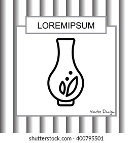 Web line icon. Vase.