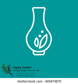 Web line icon. Vase.