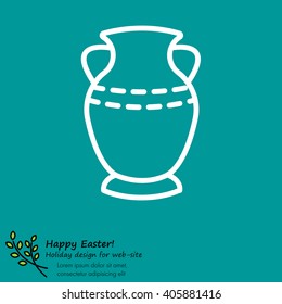 Web line icon. Vase.