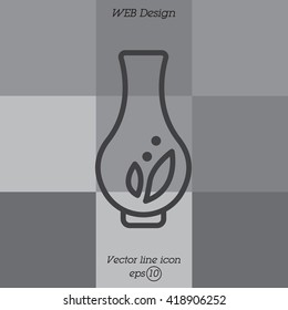 Web line icon. Vase.