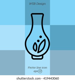 Web line icon. Vase.