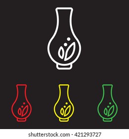 Web line icon. Vase.