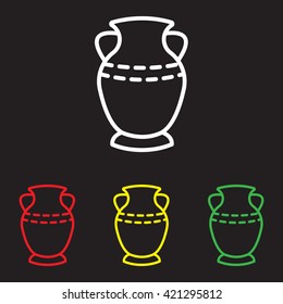Web line icon. Vase.
